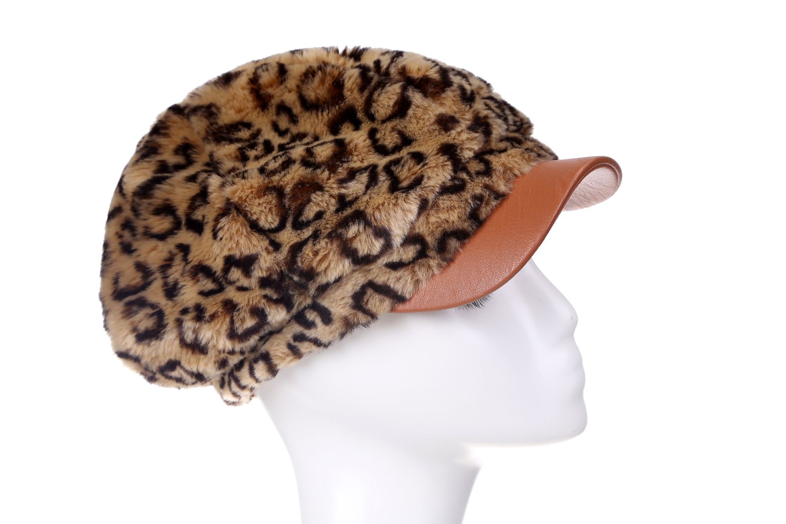 女款豹紋鴨舌帽_開(kāi)普帽子訂做廠-浙江高普服飾有限公司