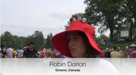 PGA錦標賽，高爾夫球上的帽子