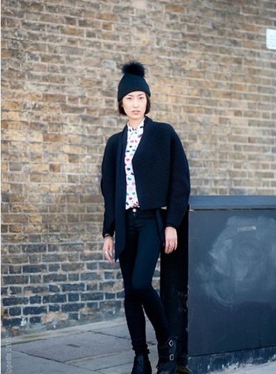 多色針織帽搭配針織衫，讓這個冬季保暖又時尚