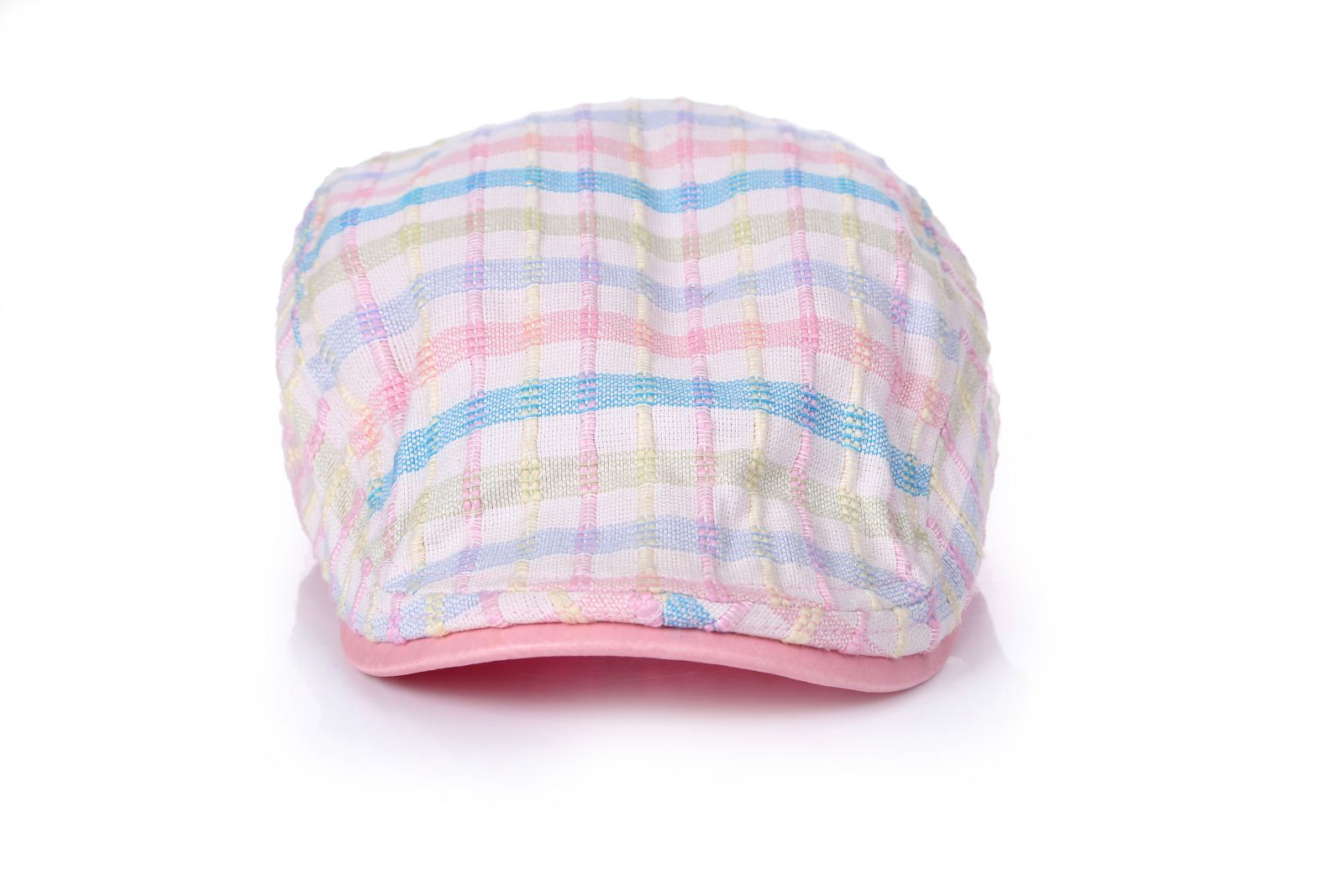 女款線條方格鴨舌帽_開(kāi)普帽子訂做廠-浙江高普服飾有限公司